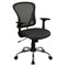 Emma and Oliver Mid-Back Mesh Swivel Task Office Chair with Chrome Base and Arms
